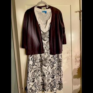 Great cotton dress with sweater.